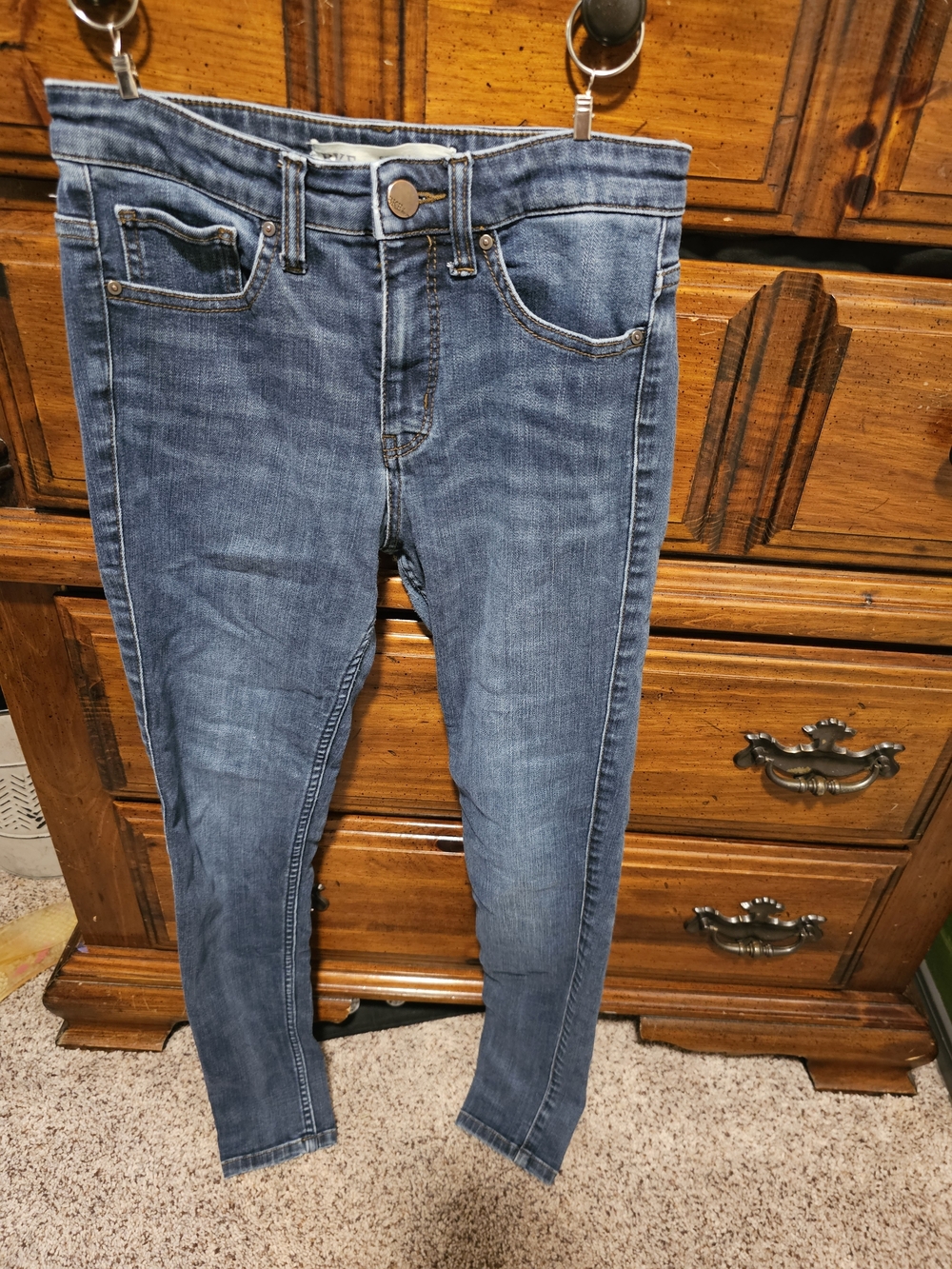 BKE Women's Skinny Jeans in Medium Blue Wash